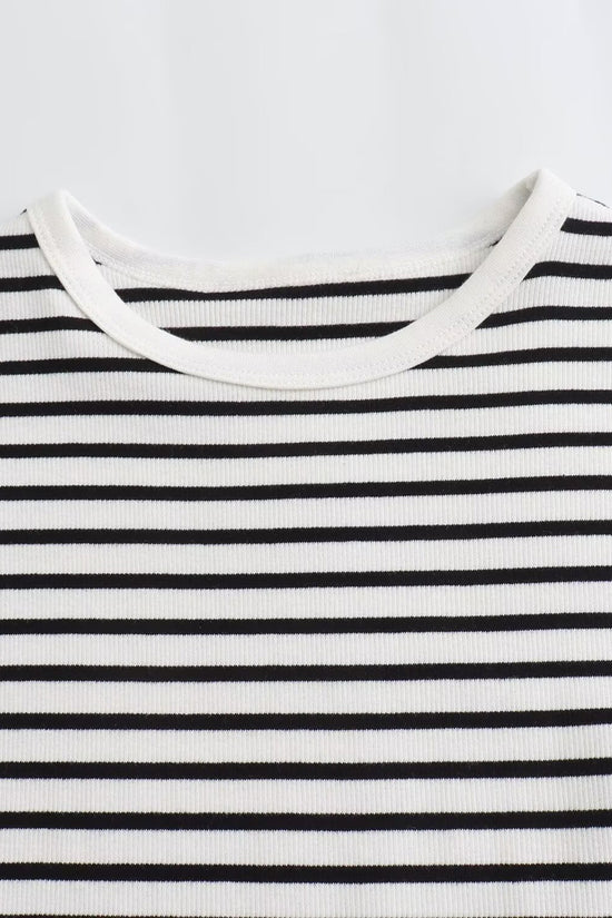 Striped Sleeveless Bodycon Bodysuit