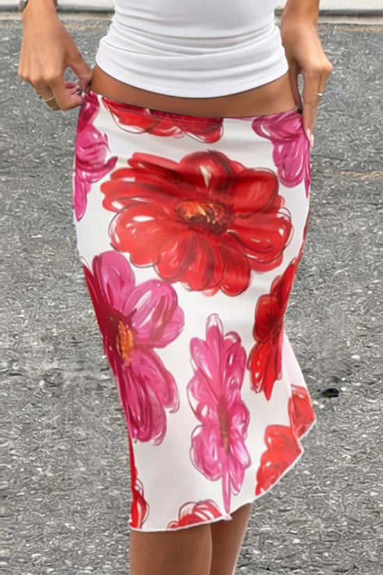 Floral Midi Skirt