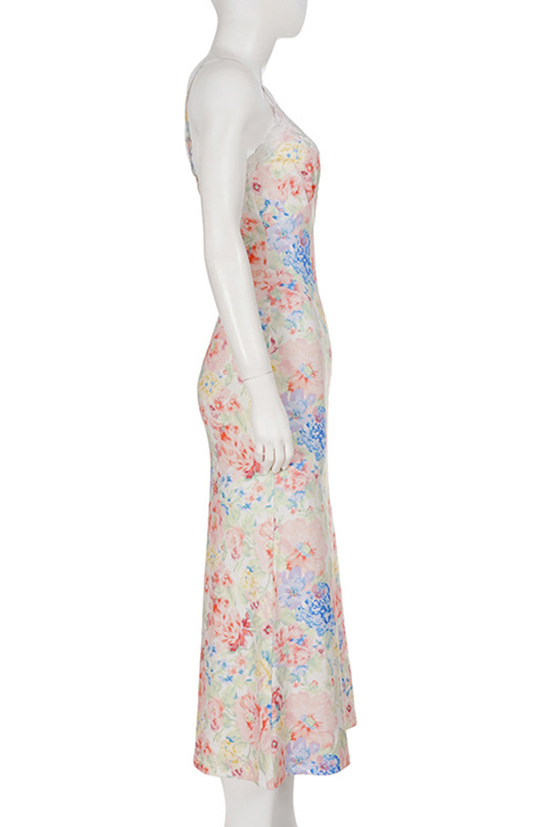 Floral Sleeveless Maxi Dress
