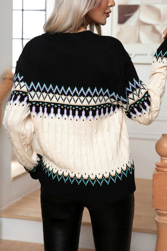 Patterned Knitted Sweater