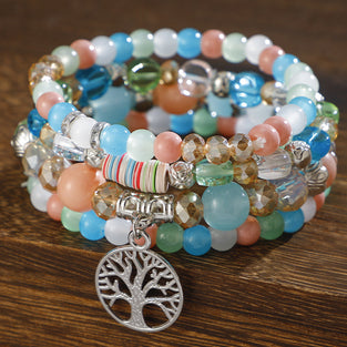 Beaded Tree Charm Bracelet