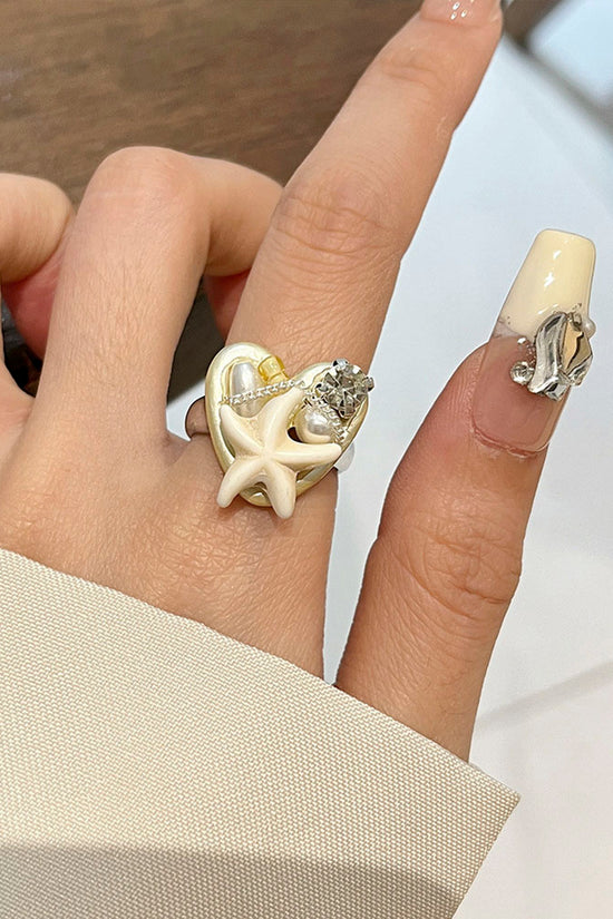 Ocean-Inspired Seashell Statement Ring