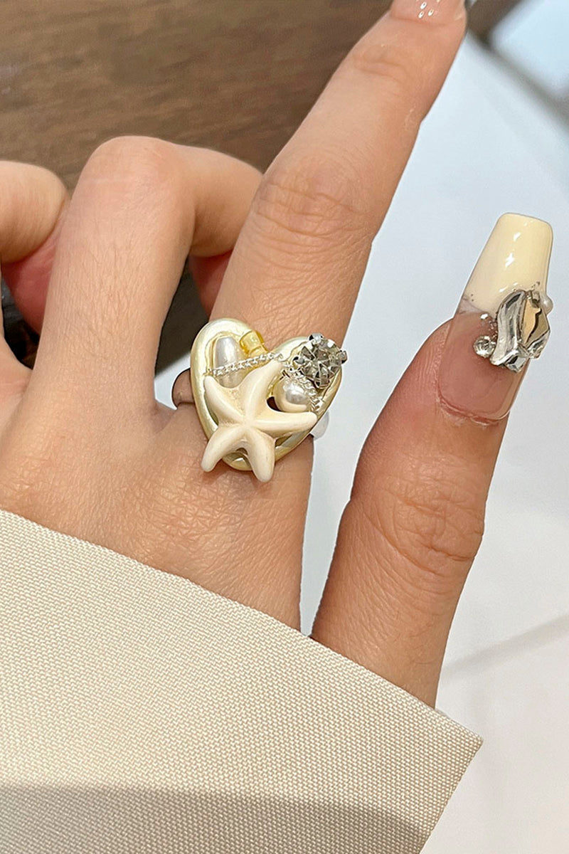 Ocean-Inspired Seashell Statement Ring