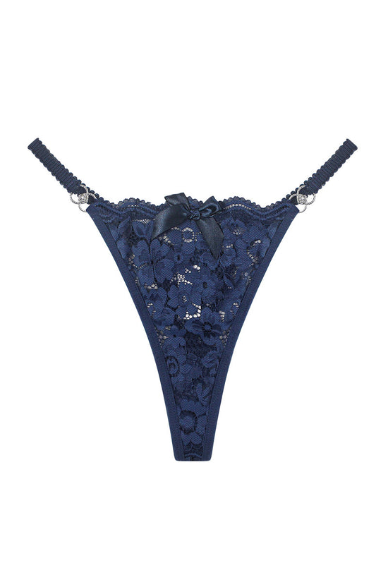 Floral Lace Bow Accent Panties
