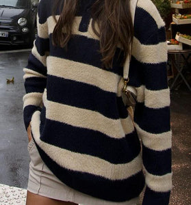 Striped Polo Sweater