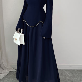 Elegant Square Neck Maxi Dress