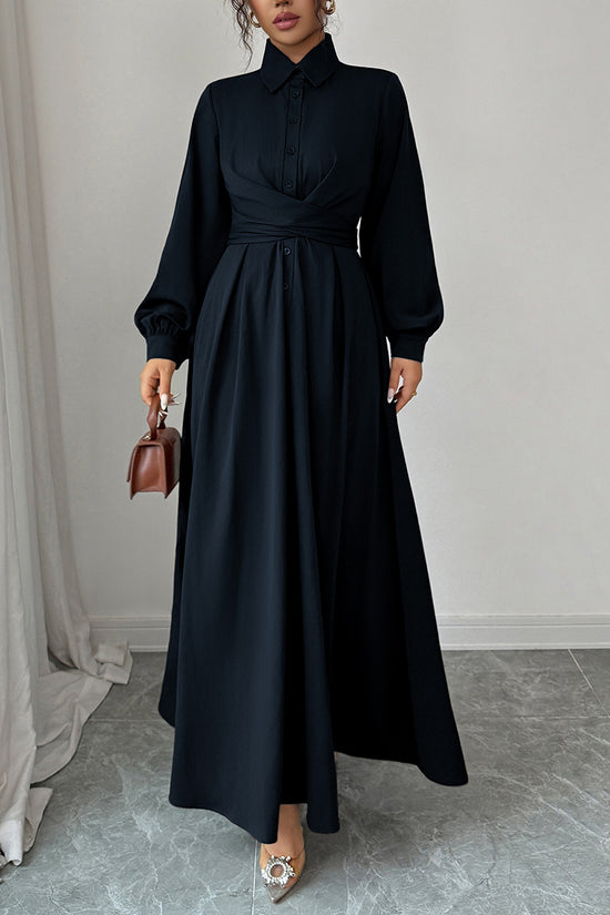 Elegant Long Sleeve Maxi Casual Dress