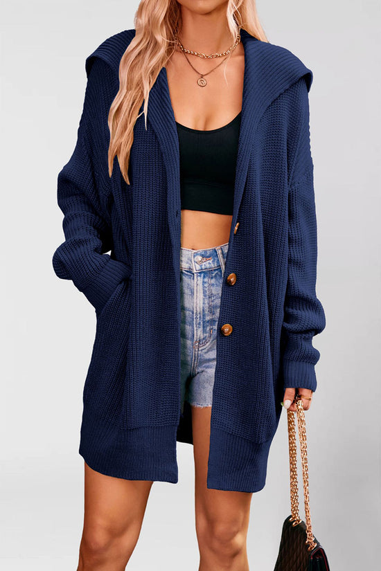 Cozy Knit Hooded Cardigan