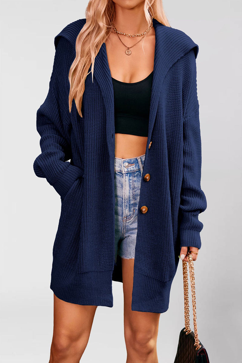 Cozy Knit Hooded Cardigan