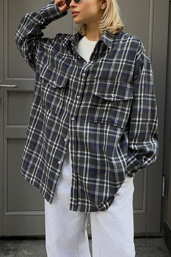 Classic Plaid Button-Up Shirt