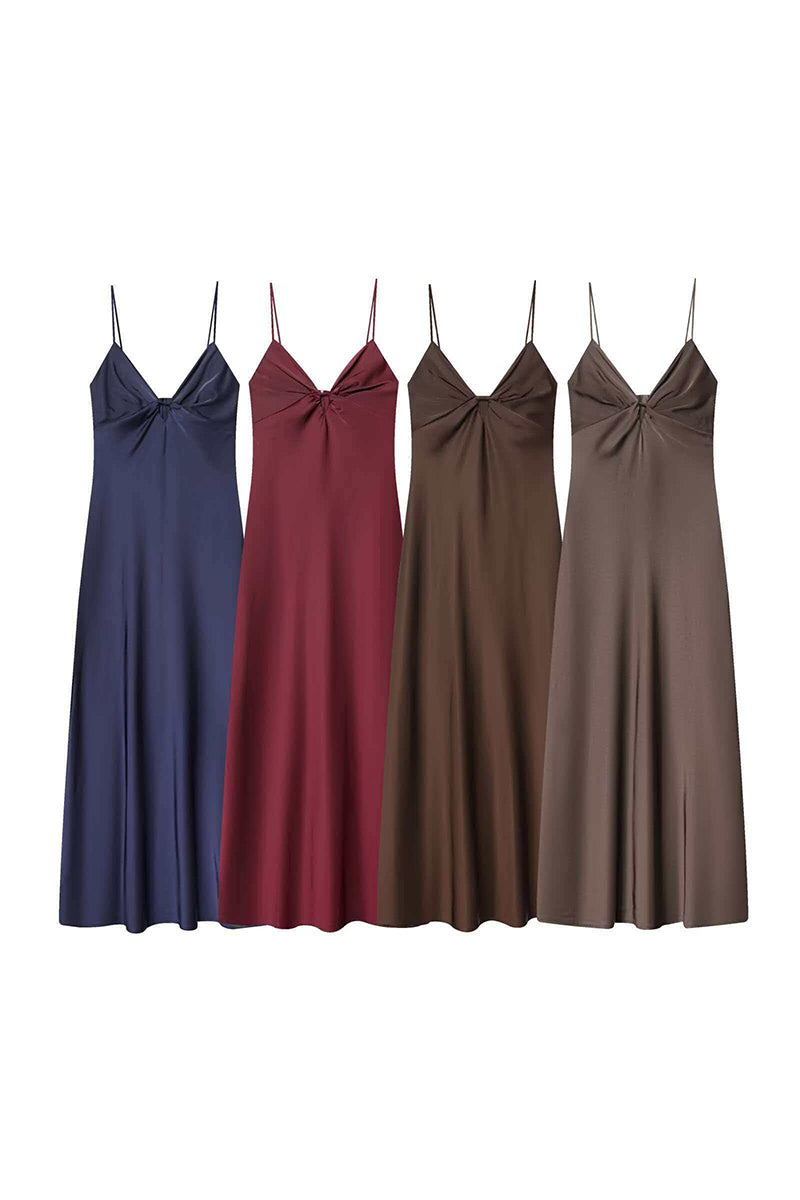 Spaghetti Strap Slip Midi Dress