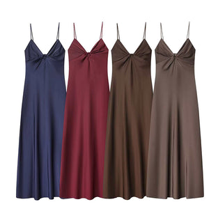 Spaghetti Strap Slip Midi Dress