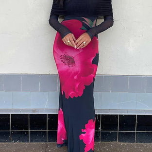 Off-Shoulder Floral Maxi Dress