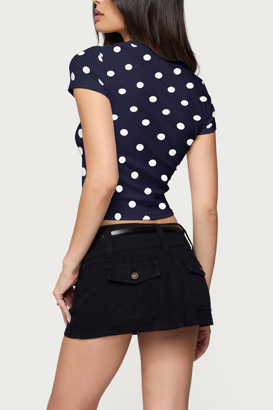 Polka Dot Short Sleeve T-Shirt