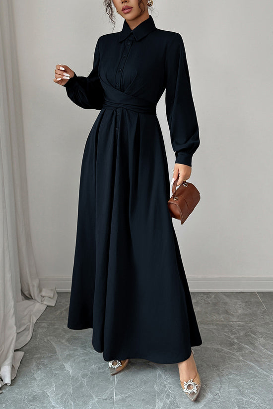 Elegant Long Sleeve Maxi Casual Dress