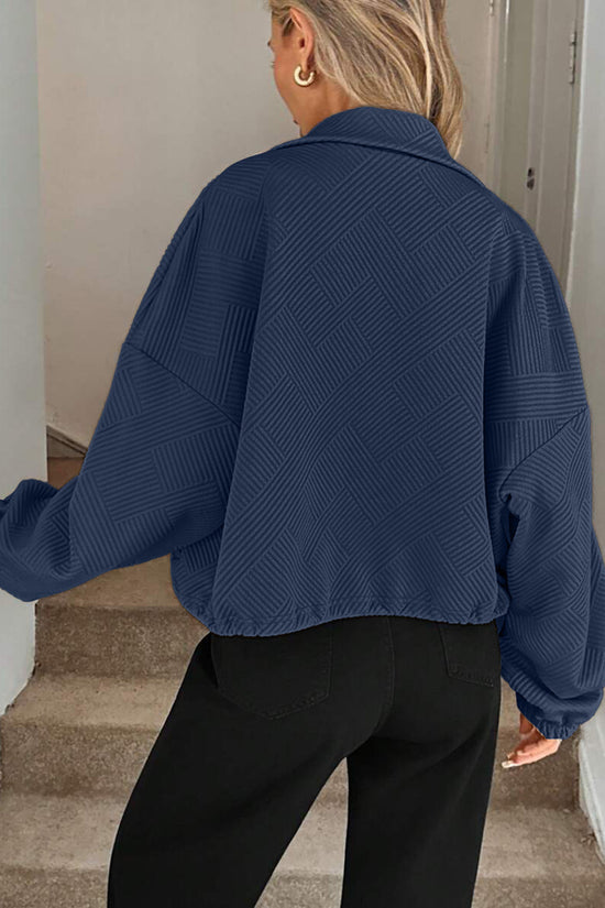 Chic Textured Zip-Up Jacket
