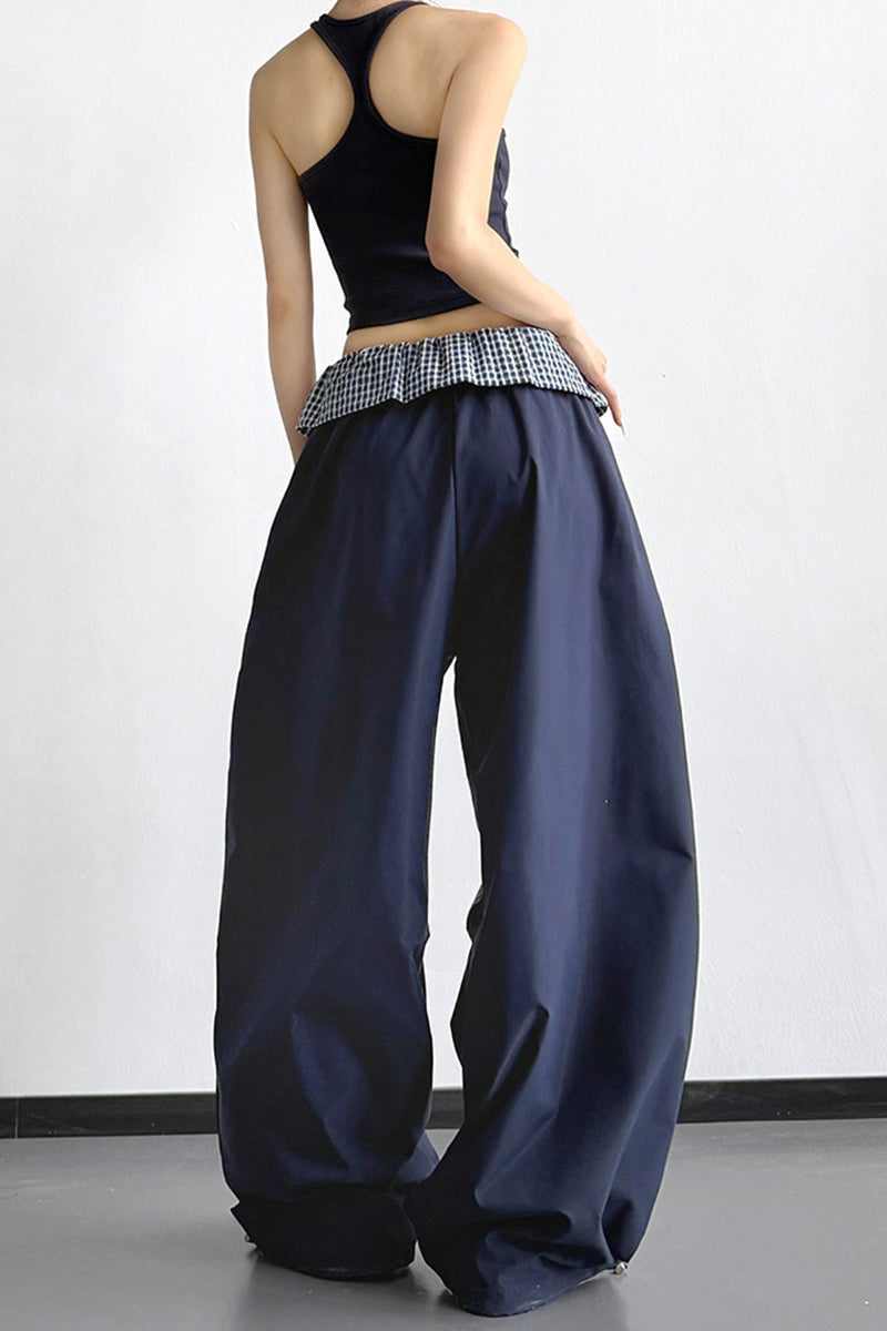 Wide-Leg Casual Pants