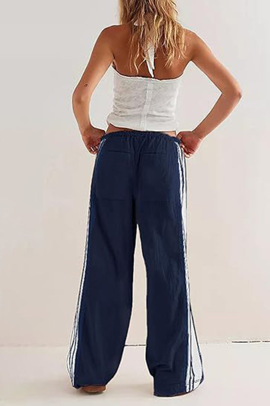 Striped Drawstring Jogger Pants