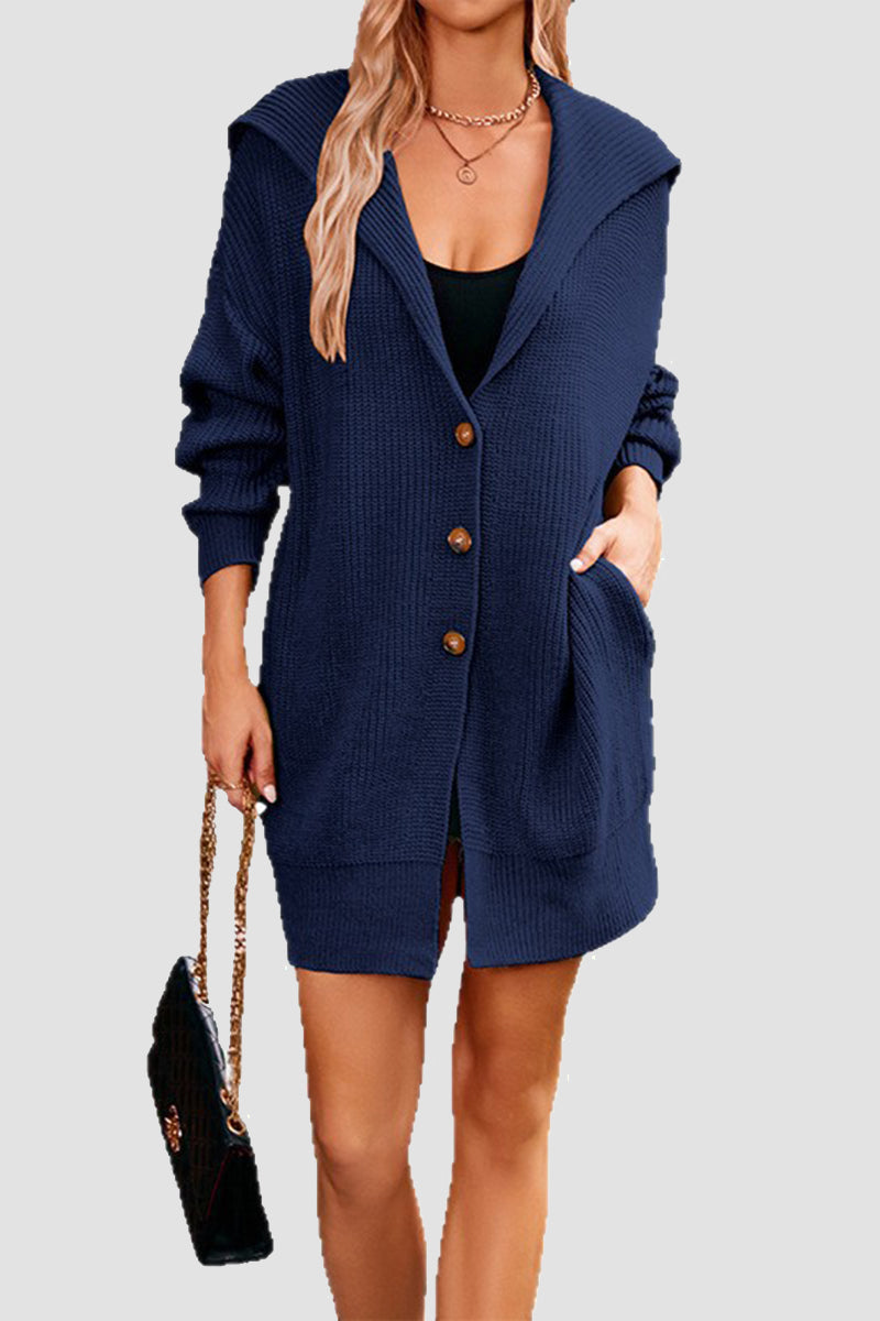 Cozy Knit Hooded Cardigan