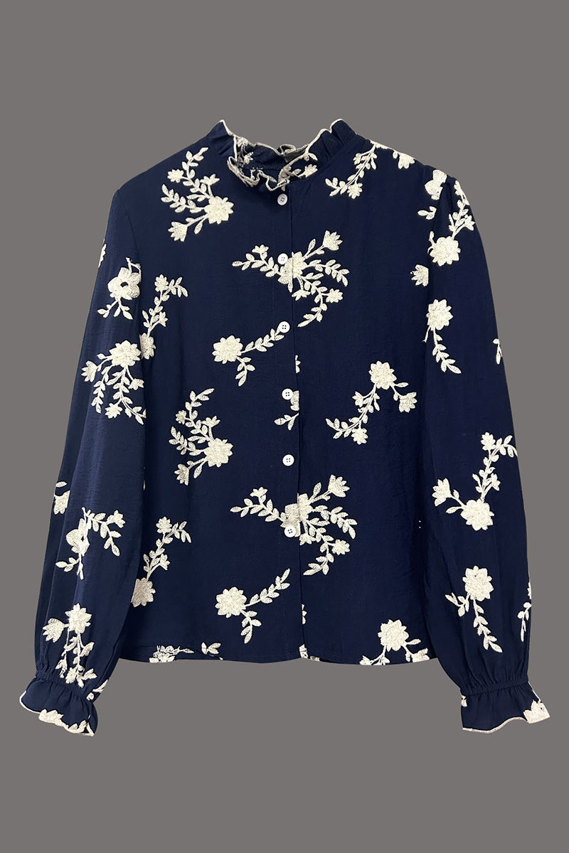 Floral V-Neck Blouse