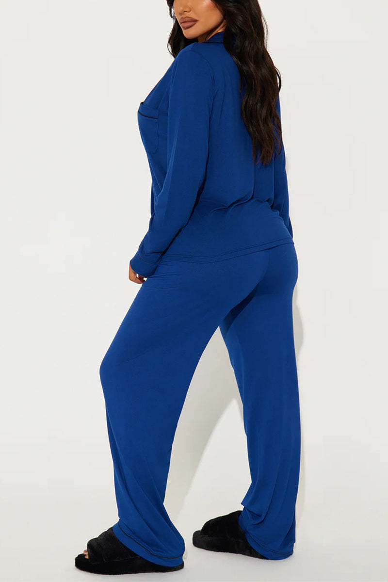 Relaxed Fit Long Sleeve Loungewear Set