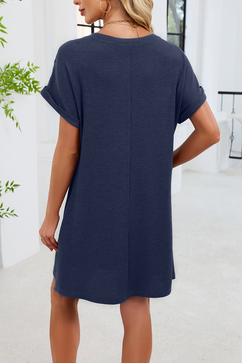 Chic Lace Sleeve Casual Dress