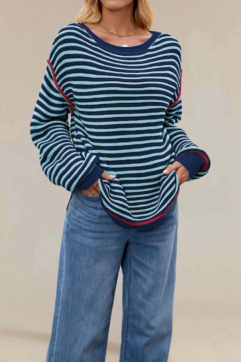 Striped Oversized Knit Sweater