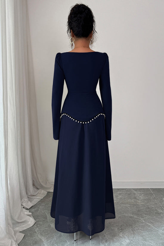 Elegant Square Neck Maxi Dress