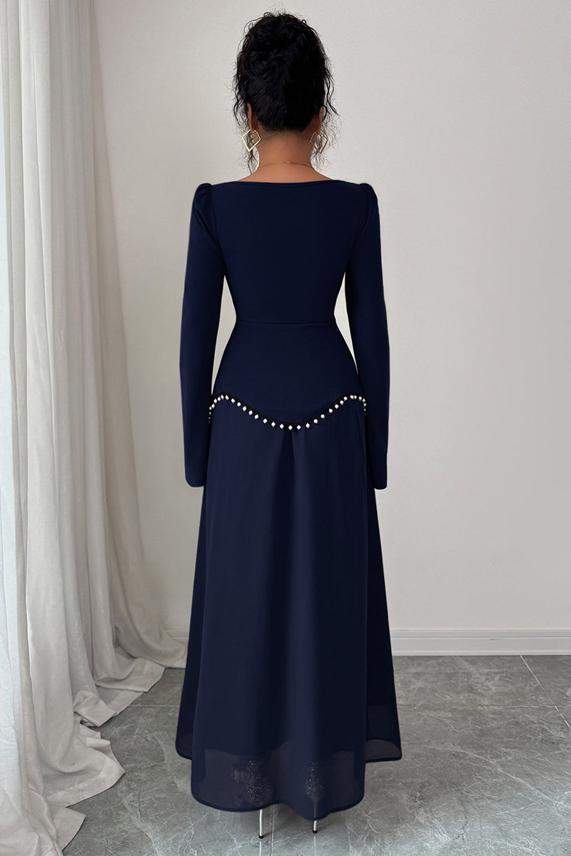 Elegant Square Neck Maxi Dress