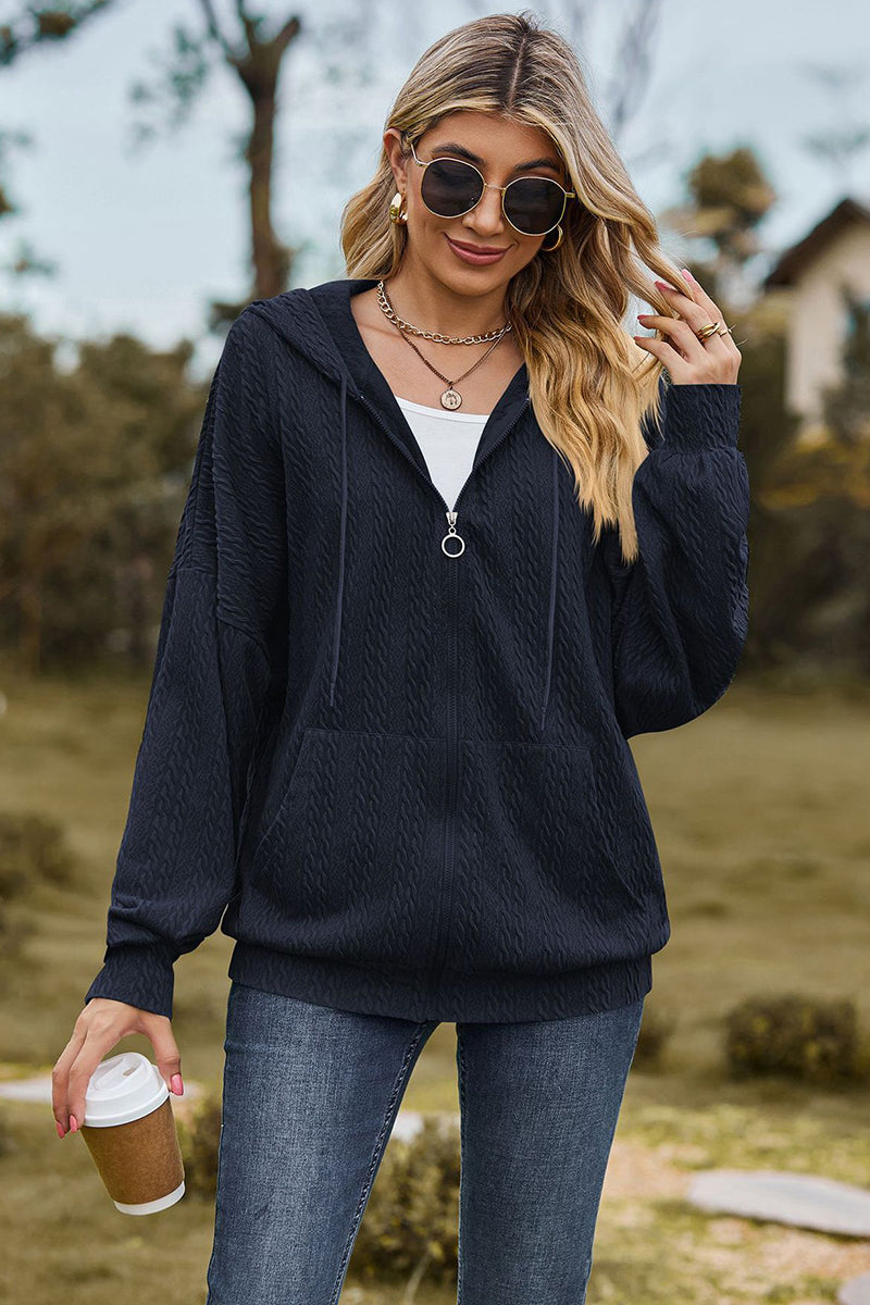 Cozy Hooded Zip-Up Sweatshirt