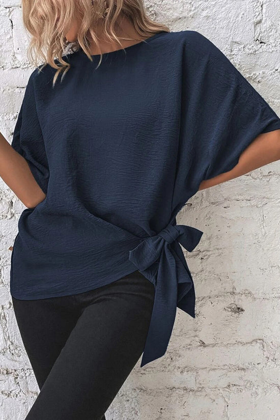 Casual Tie-Front T-Shirt