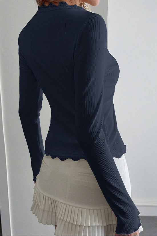 Elegant V-Neck Buttoned Blouse