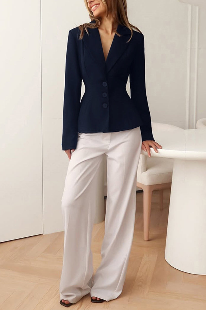 Tailored Fit Three-Button Blazer
