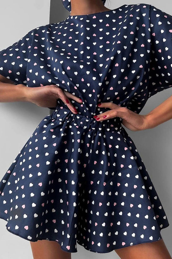Heart Print Loungewear Set