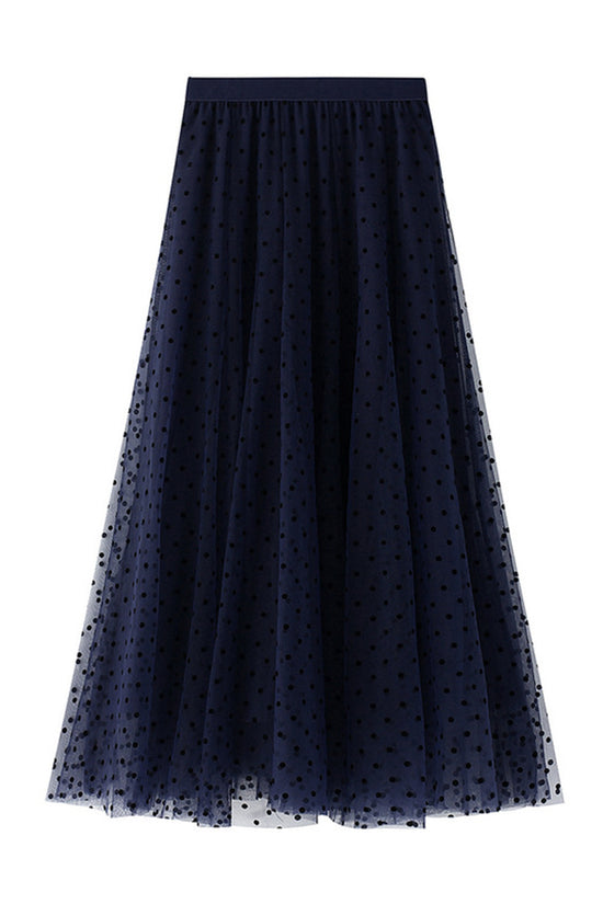 Polka Dot Midi Skirt