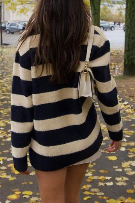 Striped Polo Sweater