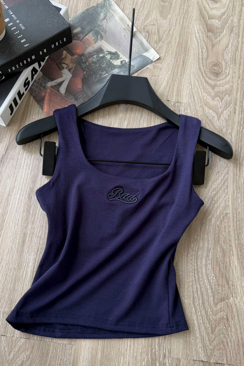 Tank Top with Square Neckline