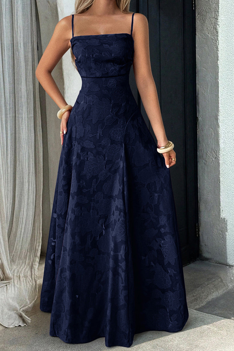 Elegant Floral Sleeveless Maxi Dress