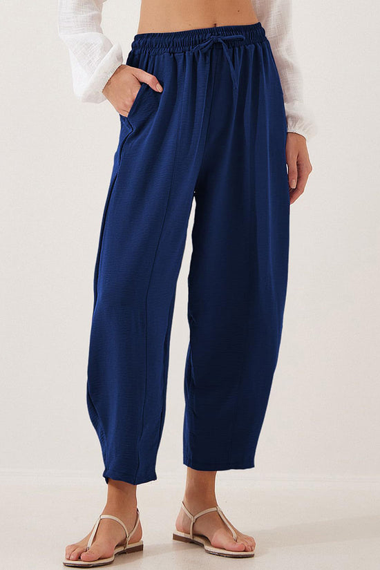 Relaxed Drawstring Casual Pants