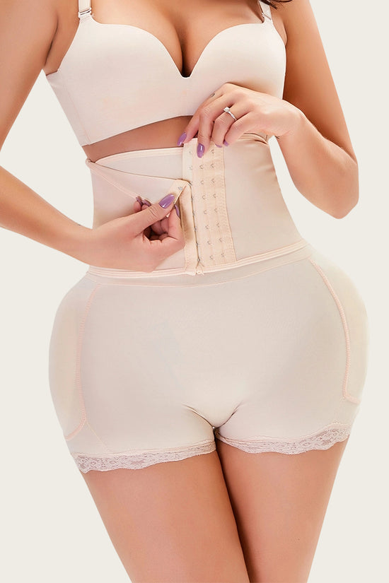 High-Waist Lace Shaping Shorts