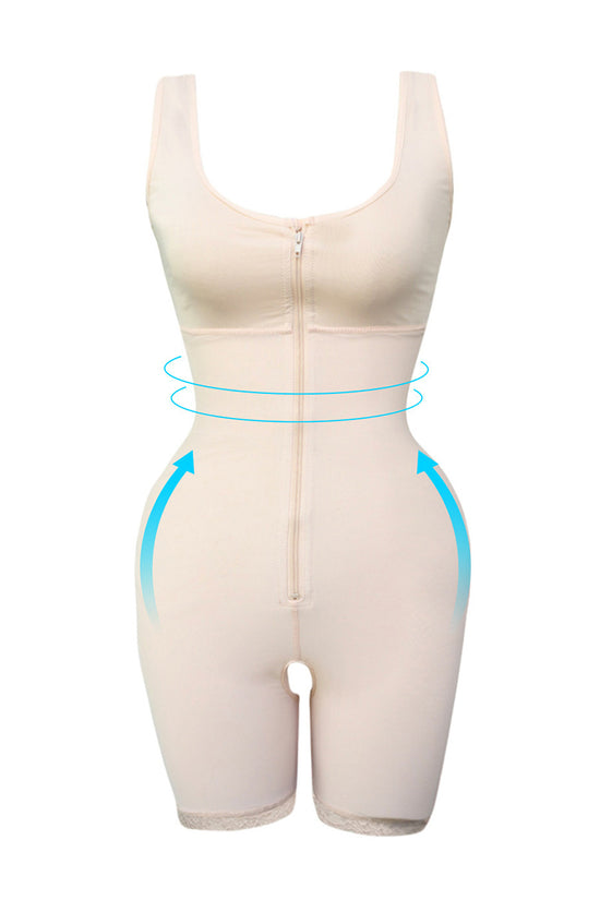 Seamless Full Body Shaper with Lace Trim