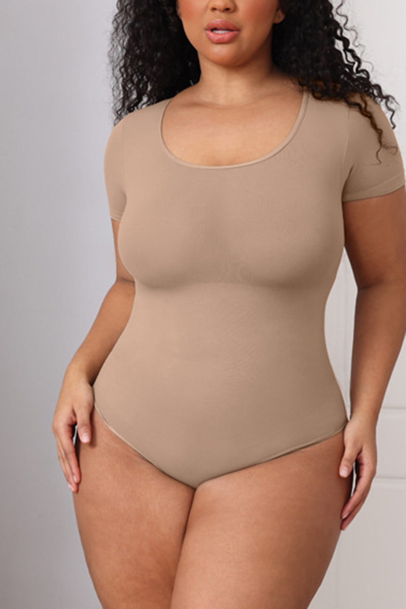 Short-Sleeve Sculpting Shapewear Bodysuit