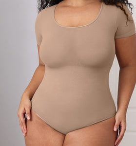 Short-Sleeve Sculpting Shapewear Bodysuit