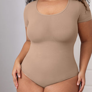 Short-Sleeve Sculpting Shapewear Bodysuit