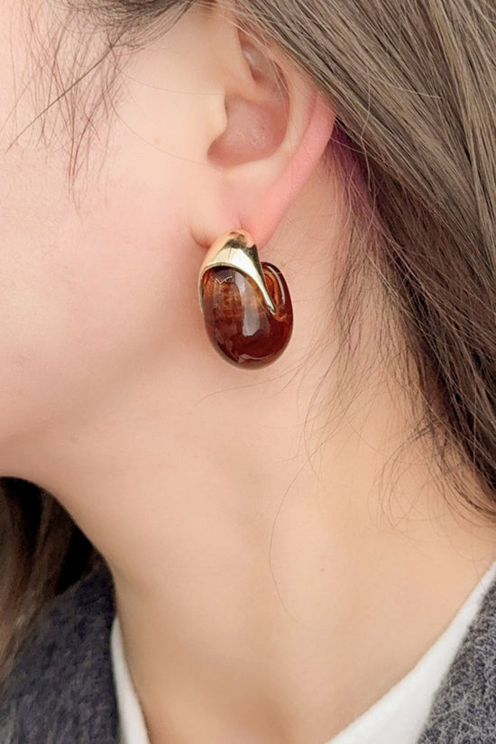 Elegant Crescent Hoop Earrings