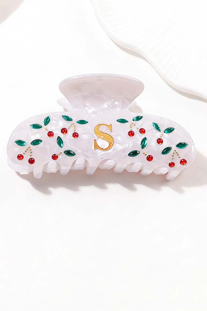 Elegant Monogram Hair Claw