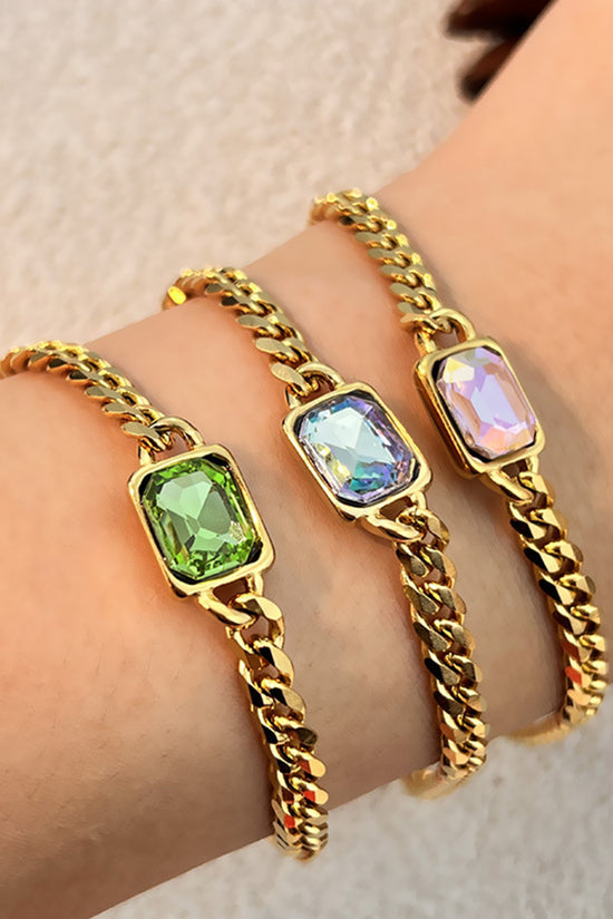 Radiant Stone Charm Bracelet