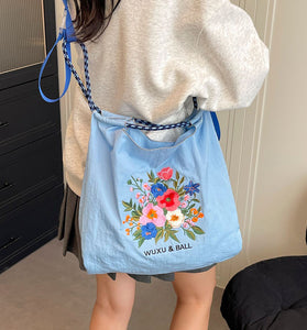 Floral Detail Tote Bag