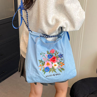 Floral Detail Tote Bag