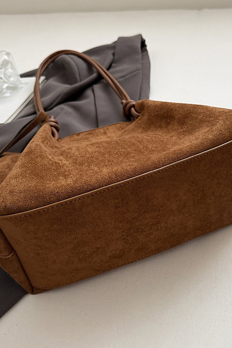 Elegant Tote with Stylish Handle Knots